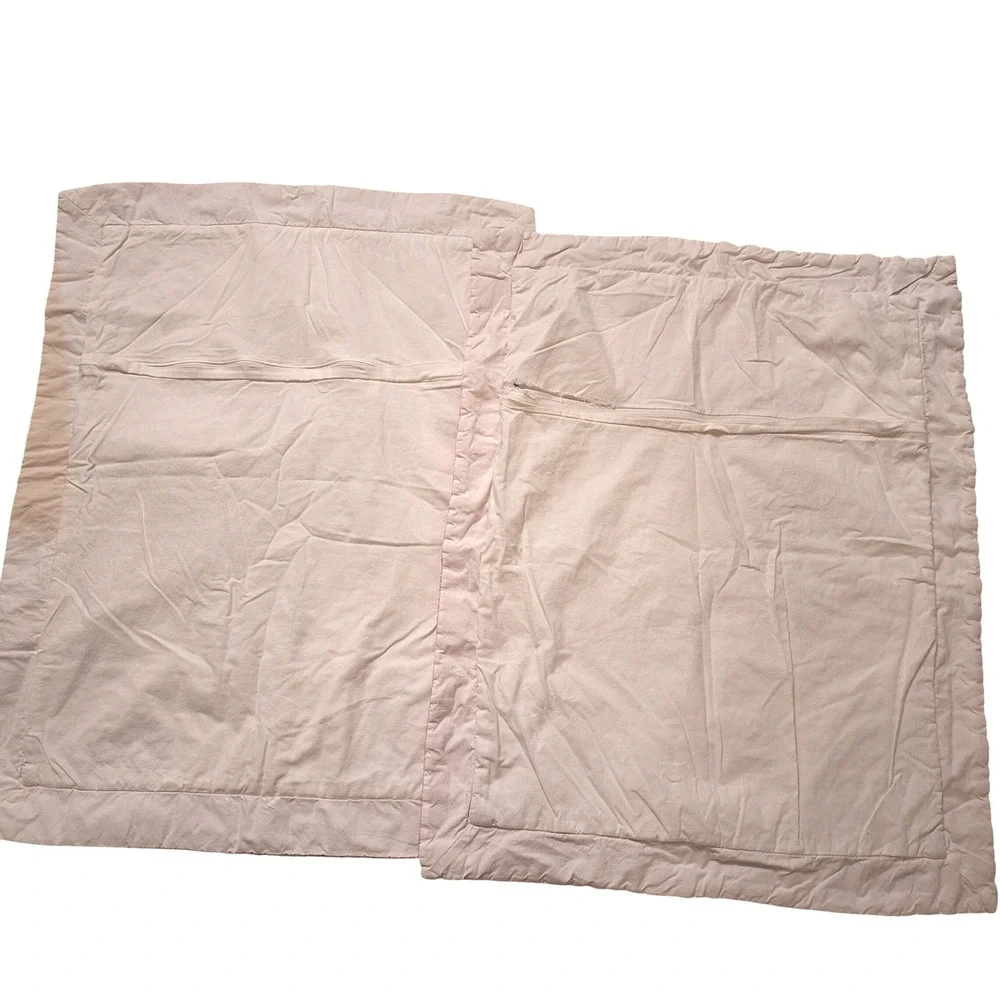 Vintage Quilted Pillow Case Sham Grandmas Fan Pattern Cottage Core Decorative